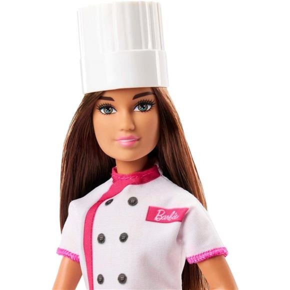 Barbie Career Doll Cute Pastry Chef Doll with Hat - Picture 5 of 6